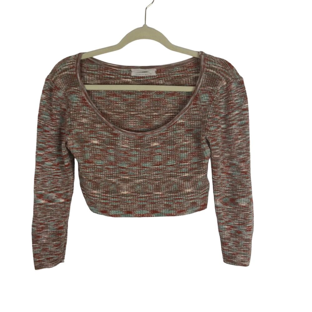 Urban Outfitters‎ Crop Top Womens Size L Long Sleeve Knit Stretch Y2K 90's